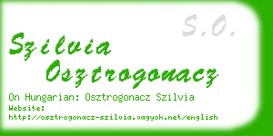 szilvia osztrogonacz business card